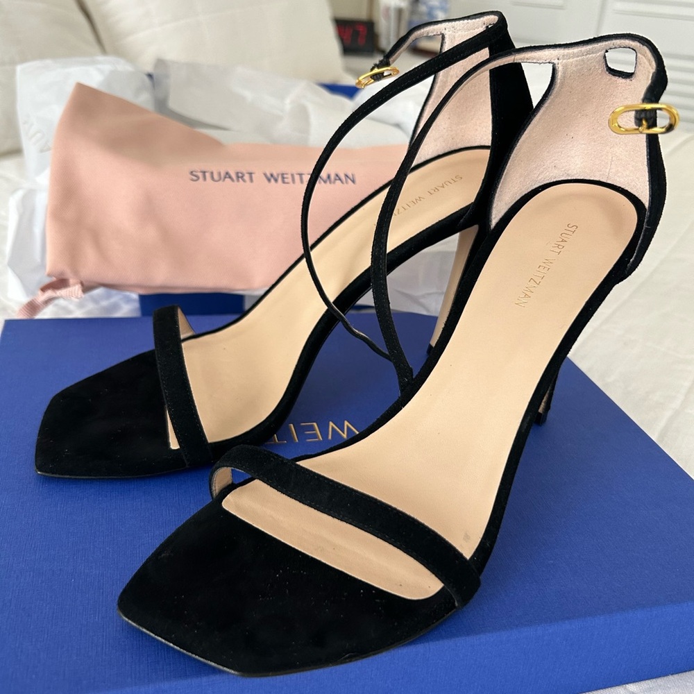 Stuart Weitzman Amelina Suede Sandals